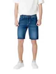Helle blaue Herren Denim-Shorts