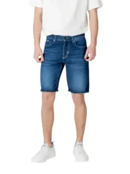 Helle blaue Herren Denim-Shorts