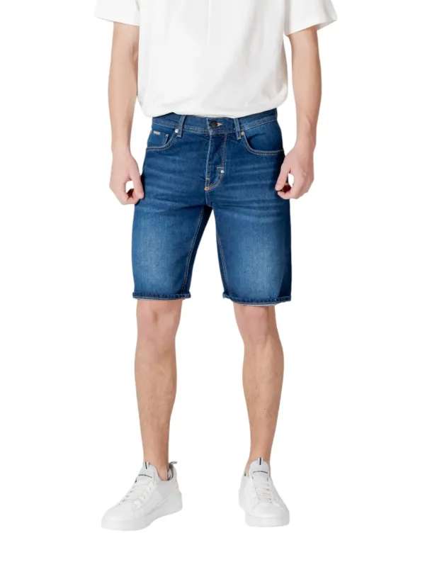 Helle blaue Herren Denim-Shorts