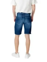 Blaue Denim-Bermudahose für Herren