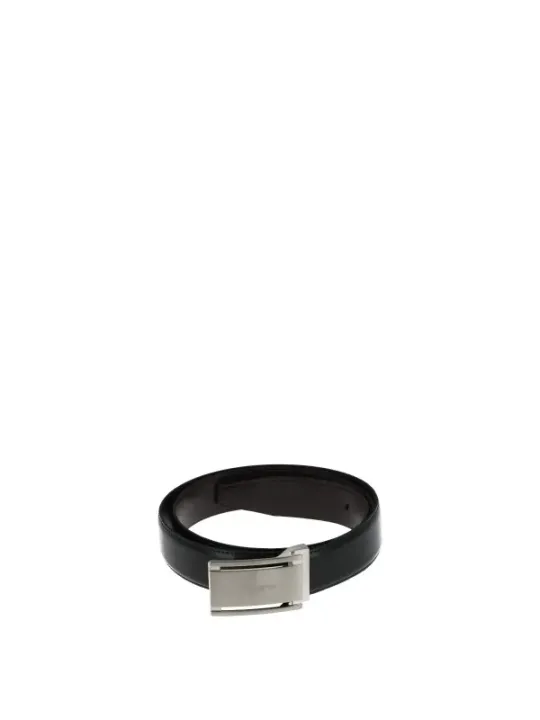 Schlanker Ungaro Ledergürtel mit silberner Schnalle