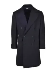 Navy Luigi Borrelli Doppelreiher-Mantel