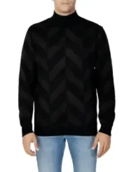 Schwarzer Wollrollkragenpullover Antony Morato