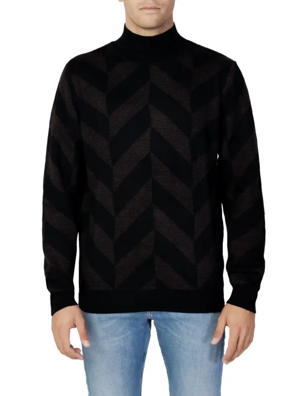 Schwarzer Wollrollkragenpullover Antony Morato