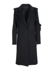 Schwarzer Patrizia Pepe Wollmantel elegant