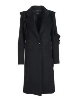 Schwarzer Patrizia Pepe Wollmantel elegant