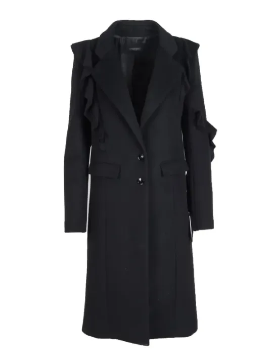 Schwarzer Patrizia Pepe Wollmantel elegant