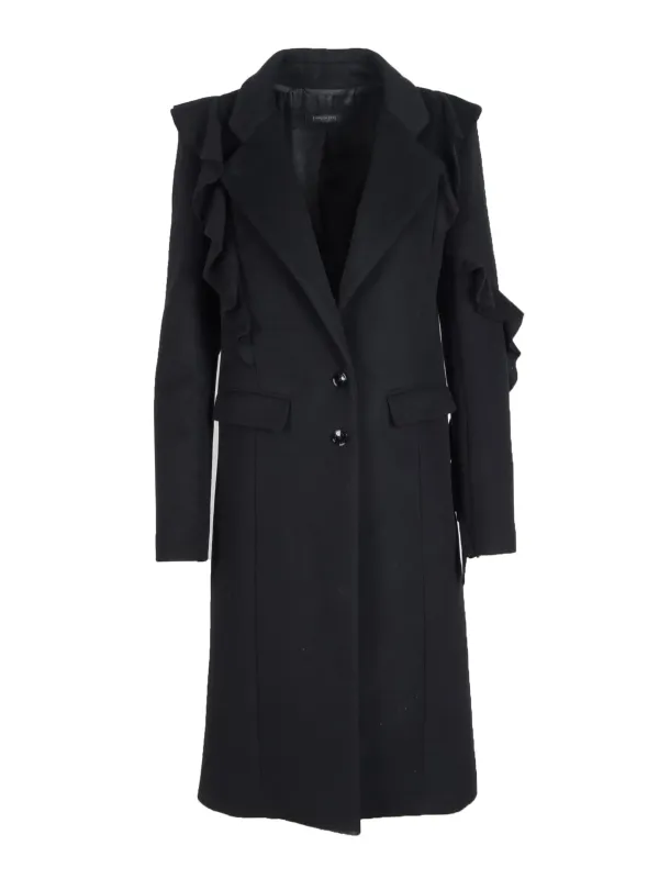 Schwarzer Patrizia Pepe Wollmantel elegant