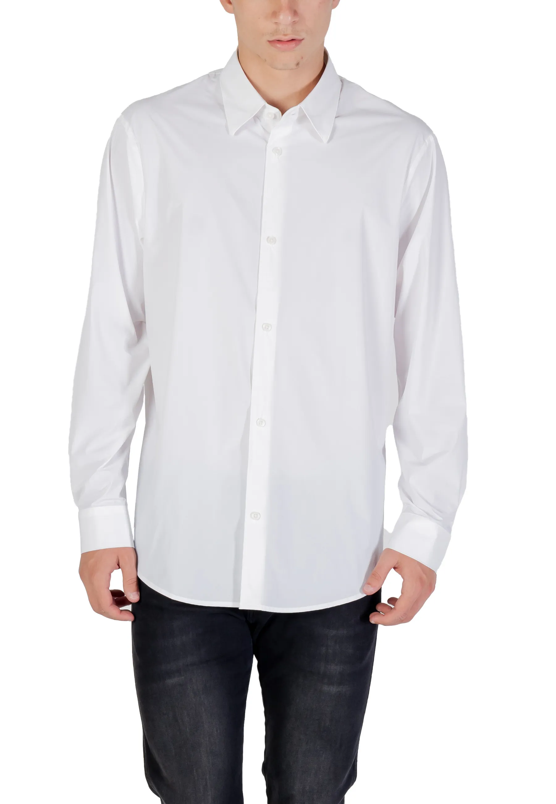 Herren Hemd Weiß 488806