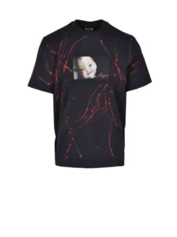 Argento MSGM T-Shirt mit Farbspritzern