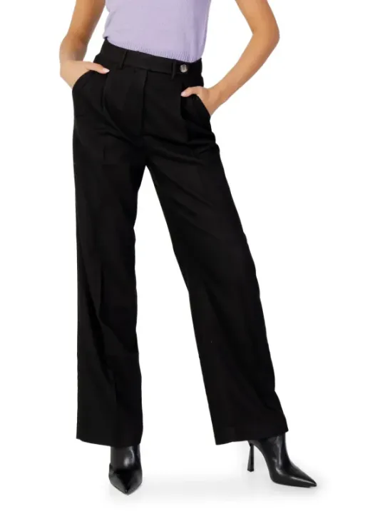 Schwarze damenweite-bein hose