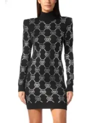 Philipp Plein Damen Kleid Schwarz | online kaufen