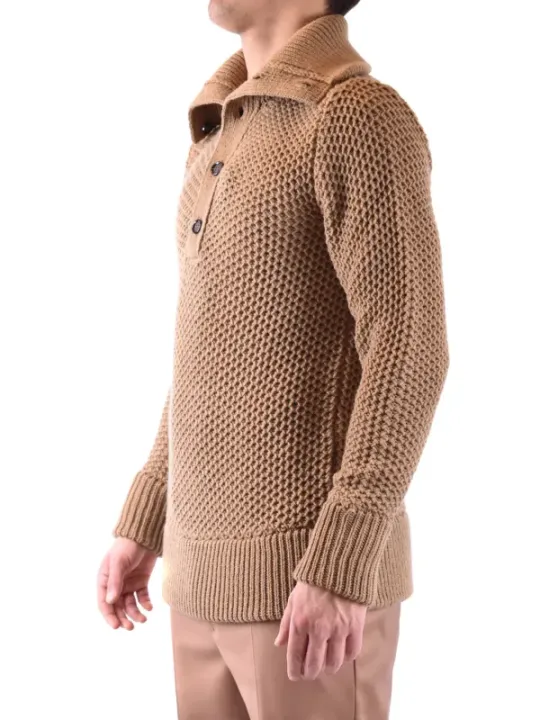 Paolo Pecora Herren Pullover Kamelhaarfarben | online kaufen