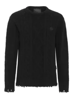 Philipp Plein Herren Pullover Schwarz mieten - Flex-Fashion