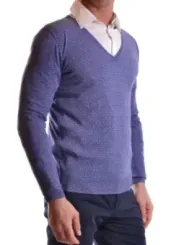 Paolo Pecora Herren Pullover Blau | online kaufen