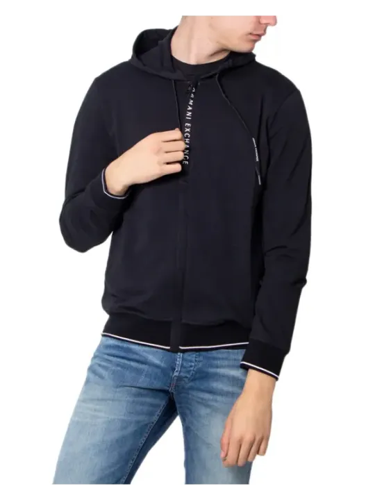 Schwarzer Armani Exchange Kapuzenpullover für Männer