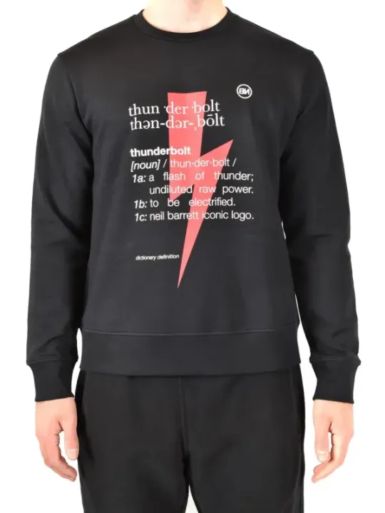 Neil Barrett Herren Fleece Schwarz | online kaufen