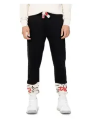 Schwarze Jogginghose mit rotem Logo