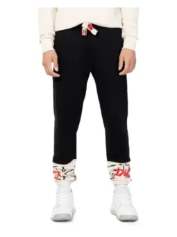 Schwarze Jogginghose mit rotem Logo