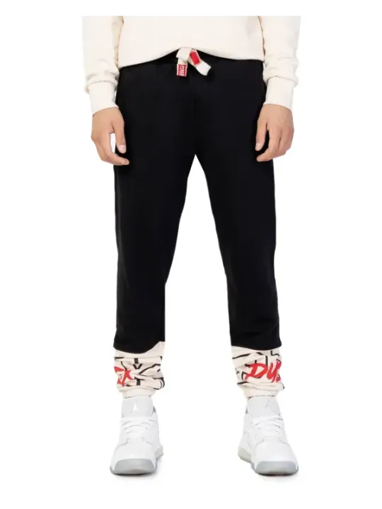 Schwarze Jogginghose mit rotem Logo