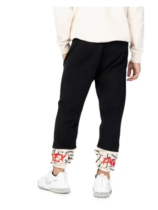 Schwarze Pyrex Jogginghose mit roten Details