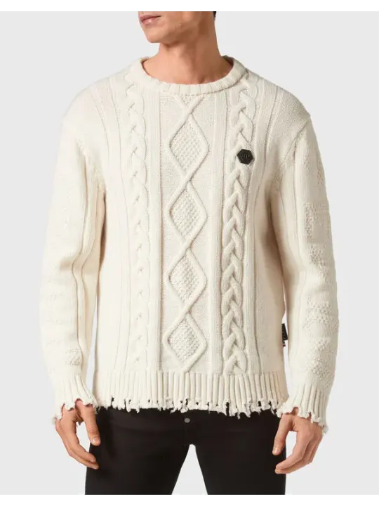 Philipp Plein Herren Pullover Weiß | online kaufen