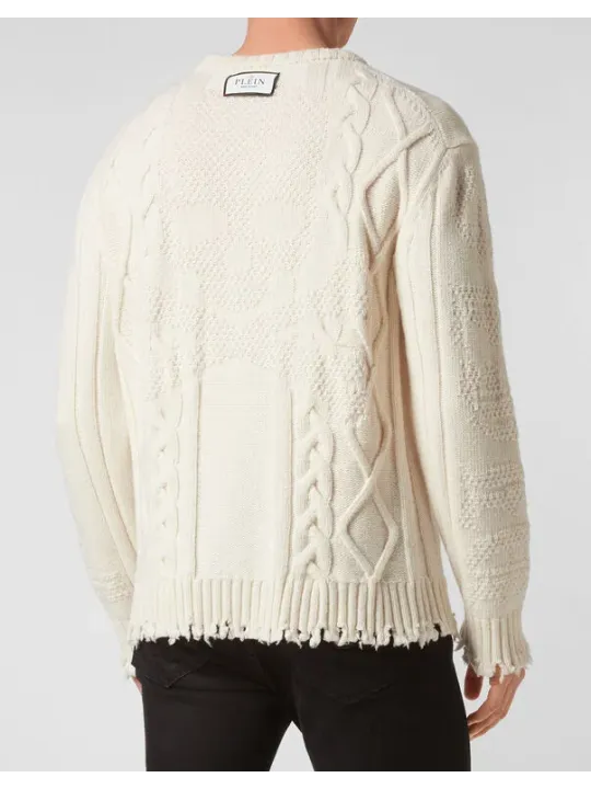 Philipp Plein Herren Pullover Weiß | online kaufen