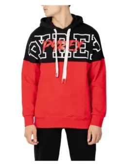 Roter und schwarzer Pyrex Hoodie
