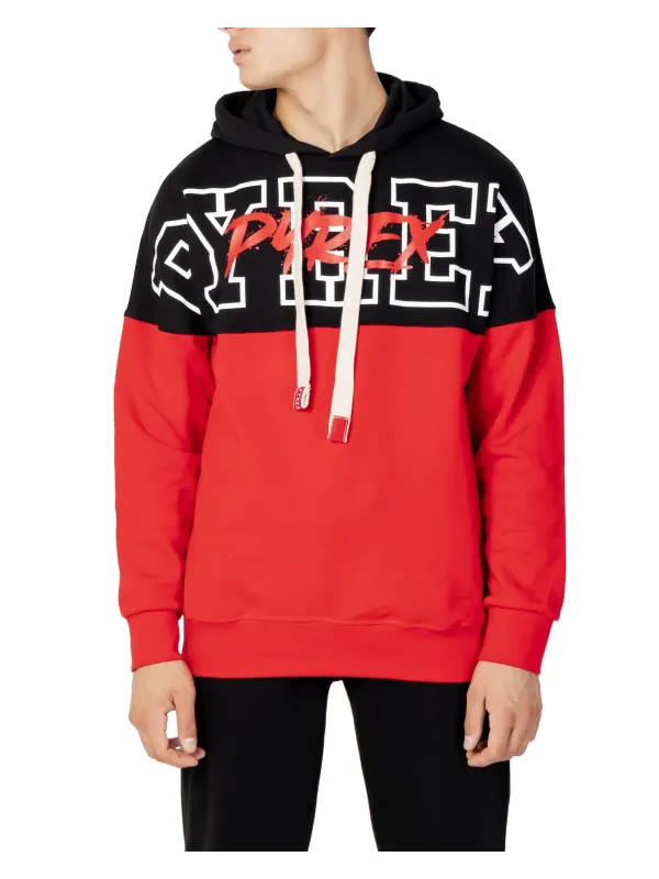 Roter und schwarzer Pyrex Hoodie