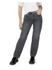 Dunkle graue Levi's Straight Leg Jeans
