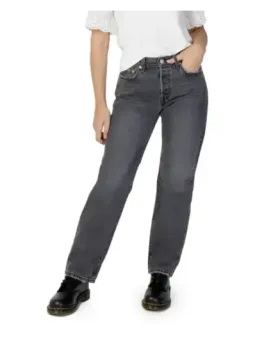 Dunkle graue Levi's Straight Leg Jeans