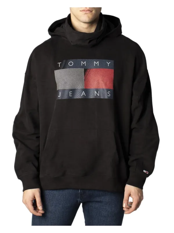 Schwarzer Tommy Jeans Logo Hoodie