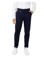 Marineblaue Slim-Fit-Cropped-Hosen