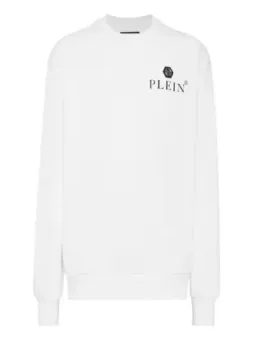 Philipp Plein Herren Fleece Weiß | online kaufen