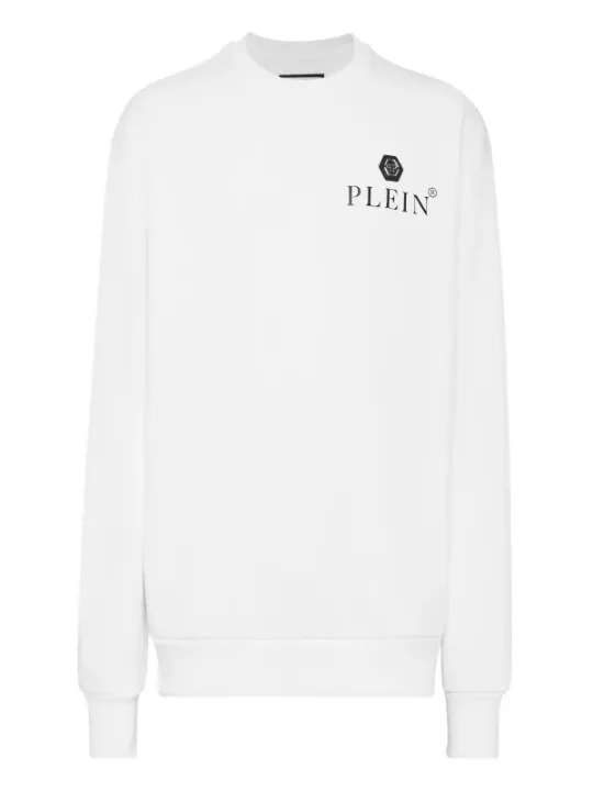 Philipp Plein Herren Fleece Weiß | online kaufen