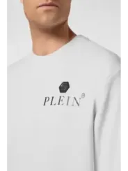 Philipp Plein Herren Fleece Weiß | online kaufen