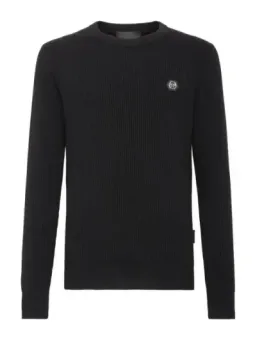 Philipp Plein Herren Pullover Schwarz mieten - Flex-Fashion