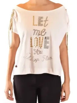 Philipp Plein Damen T-Shirt Weiß mieten | Flex-Fashion Verleih