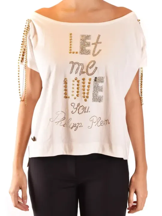 Philipp Plein Damen T-Shirt Weiß | online kaufen