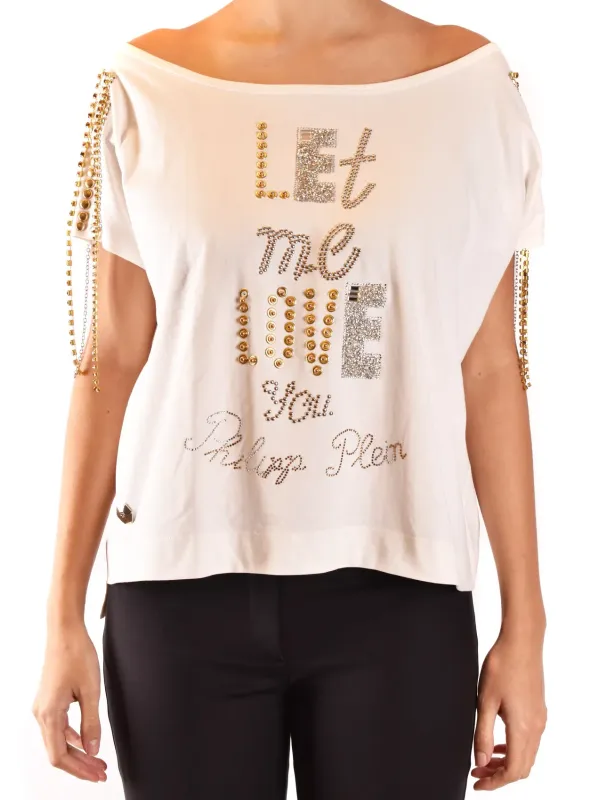 Philipp Plein Damen T-Shirt Weiß | online kaufen