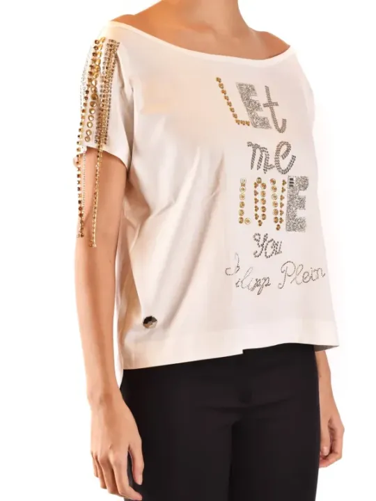Philipp Plein Damen T-Shirt Weiß | online kaufen