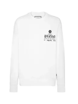 Philipp Plein Herren Fleece Weiß | online kaufen