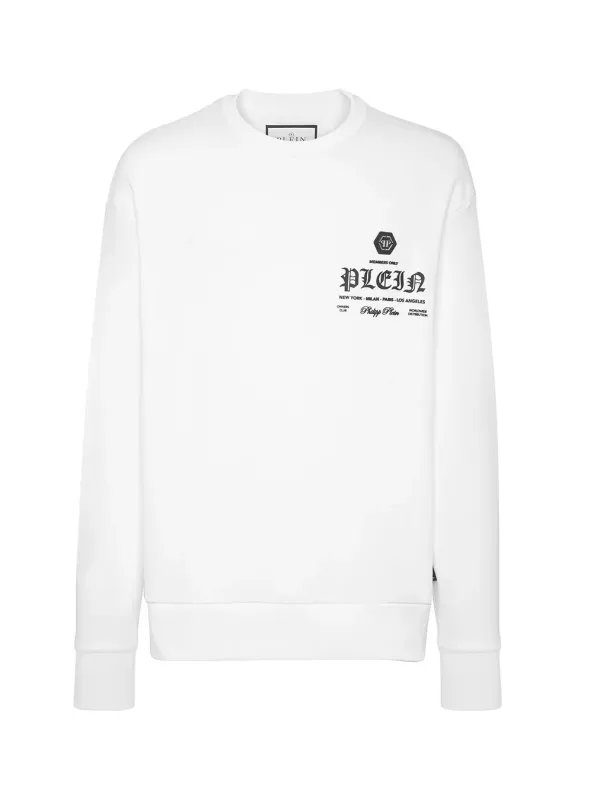 Philipp Plein Herren Fleece Weiß | online kaufen