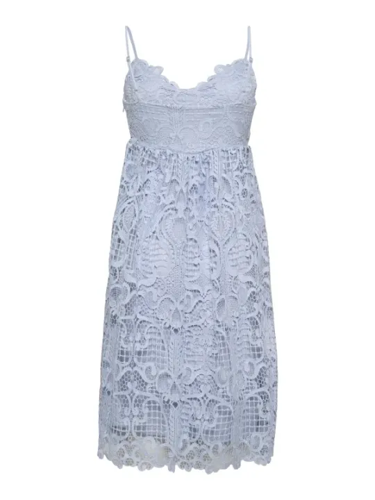 Weißes Spitzen-Midi-Kleid von Vila