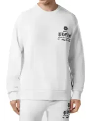 Philipp Plein Herren Fleece Weiß | online kaufen