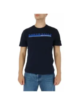 North Sails blaues Baumwoll-T-Shirt