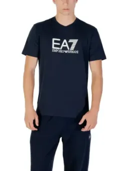 Ea7 Herren T-Shirt Blau mieten – Flex-Fashion Verleih