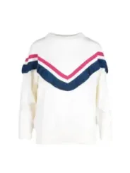 Weißer Ballantyne Strickpullover mit Streifen