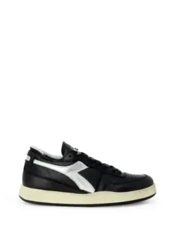 Schwarze Diadora Heritage Leder Sneaker