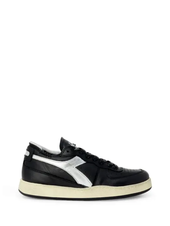 Schwarze Diadora Heritage Leder Sneaker